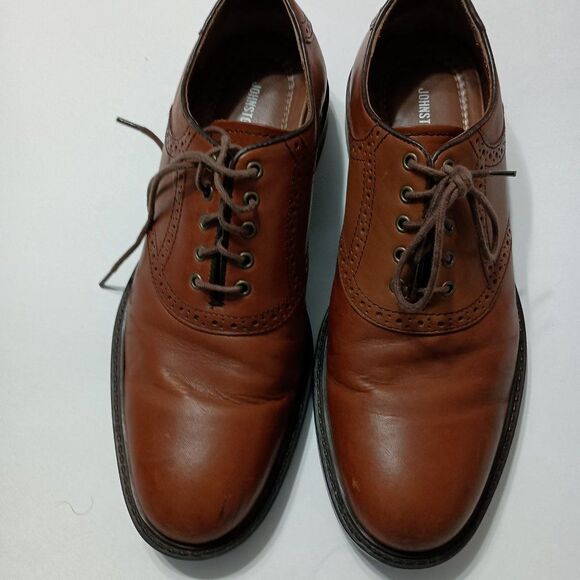 JOHNSTON & MURPHY, Brown Oxford Men Shoes, Size 8.5 - Picture 1 of 5